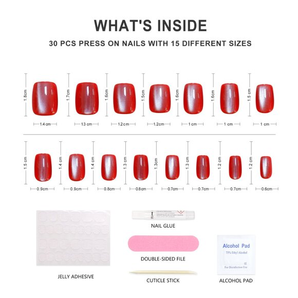 Sunset-SheSlay Soft Gel Press-On Nails – 30pcs Full Kit - Picture 3 of 5